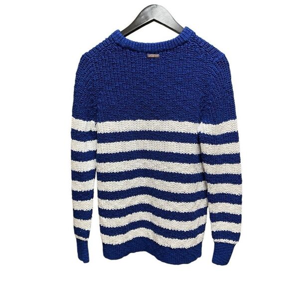 🌟70% OFF🌟Michael Kors Crew Neck Blue Striped Sweater - Picture 2 of 2